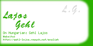 lajos gehl business card